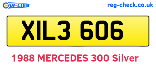 XIL3606 are the vehicle registration plates.