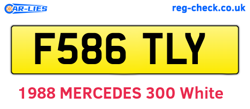 F586TLY are the vehicle registration plates.