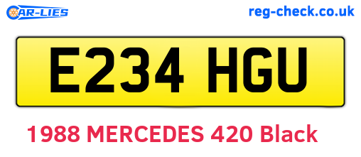 E234HGU are the vehicle registration plates.