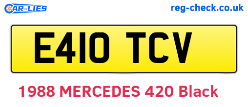 E410TCV are the vehicle registration plates.