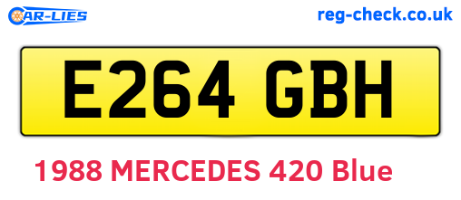 E264GBH are the vehicle registration plates.