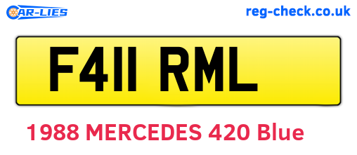 F411RML are the vehicle registration plates.