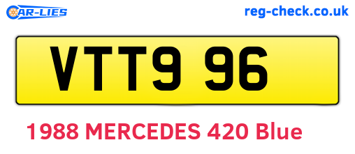 VTT996 are the vehicle registration plates.