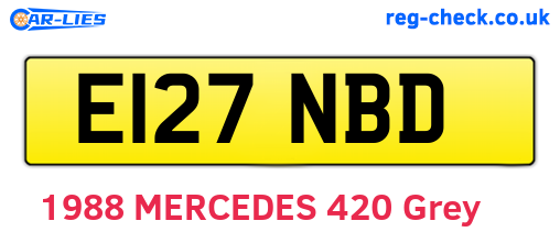 E127NBD are the vehicle registration plates.