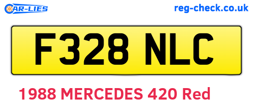F328NLC are the vehicle registration plates.