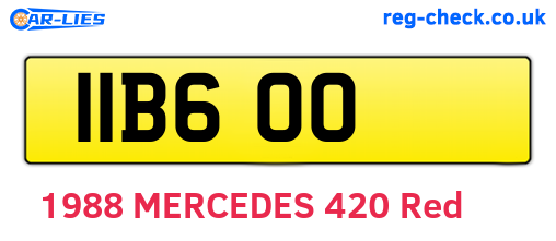 IIB600 are the vehicle registration plates.