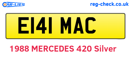 E141MAC are the vehicle registration plates.