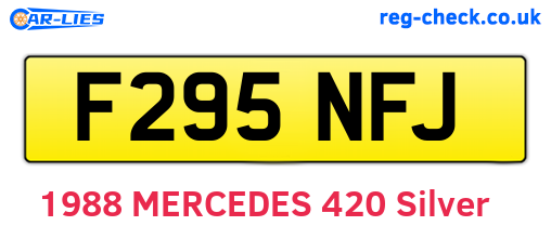 F295NFJ are the vehicle registration plates.