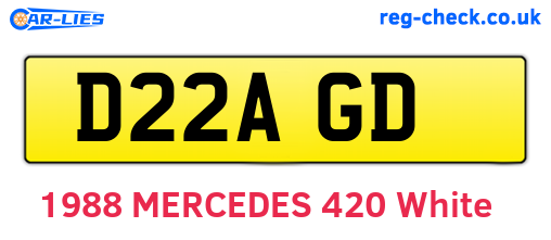 D22AGD are the vehicle registration plates.