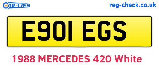 E901EGS are the vehicle registration plates.