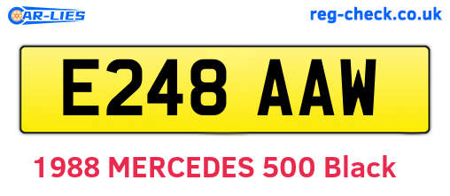 E248AAW are the vehicle registration plates.