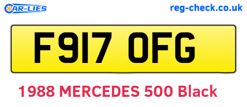 F917OFG are the vehicle registration plates.