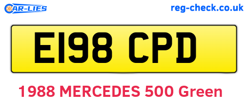 E198CPD are the vehicle registration plates.