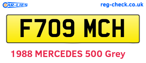 F709MCH are the vehicle registration plates.