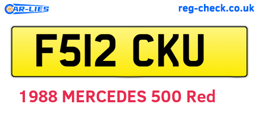 F512CKU are the vehicle registration plates.