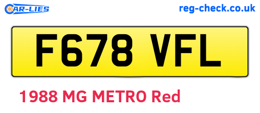 F678VFL are the vehicle registration plates.