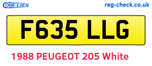 F635LLG are the vehicle registration plates.