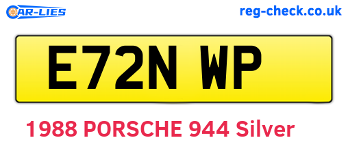 E72NWP are the vehicle registration plates.