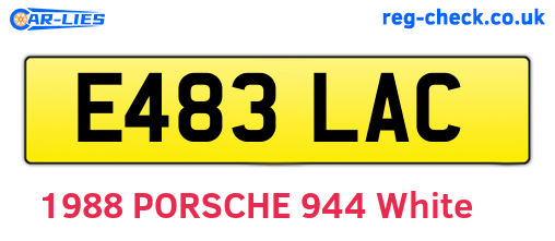 E483LAC are the vehicle registration plates.