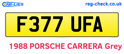 F377UFA are the vehicle registration plates.