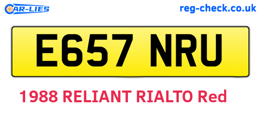 E657NRU are the vehicle registration plates.