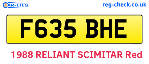F635BHE are the vehicle registration plates.