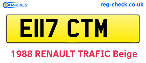 E117CTM are the vehicle registration plates.