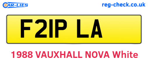 F21PLA are the vehicle registration plates.