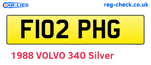 F102PHG are the vehicle registration plates.