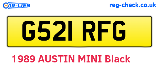 G521RFG are the vehicle registration plates.