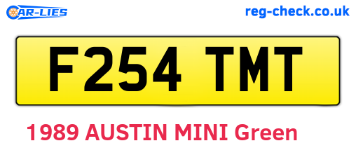 F254TMT are the vehicle registration plates.