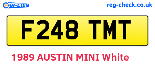 F248TMT are the vehicle registration plates.