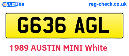 G636AGL are the vehicle registration plates.