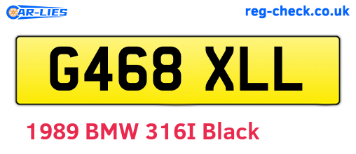 G468XLL are the vehicle registration plates.