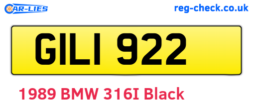 GIL1922 are the vehicle registration plates.