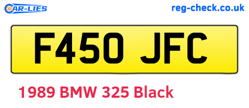 F450JFC are the vehicle registration plates.