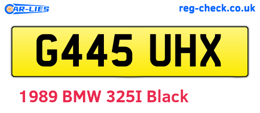 G445UHX are the vehicle registration plates.