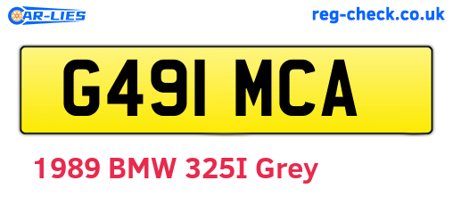 G491MCA are the vehicle registration plates.