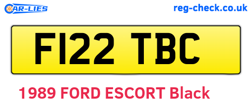 F122TBC are the vehicle registration plates.