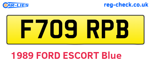 F709RPB are the vehicle registration plates.