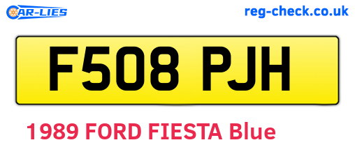 F508PJH are the vehicle registration plates.
