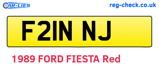 F21NNJ are the vehicle registration plates.