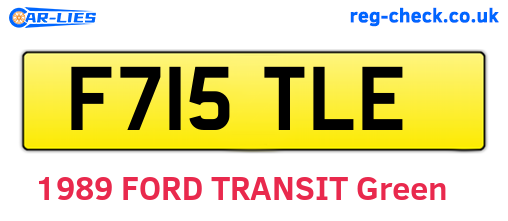 F715TLE are the vehicle registration plates.