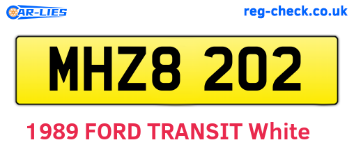 MHZ8202 are the vehicle registration plates.