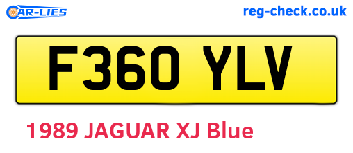 F360YLV are the vehicle registration plates.
