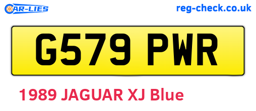 G579PWR are the vehicle registration plates.