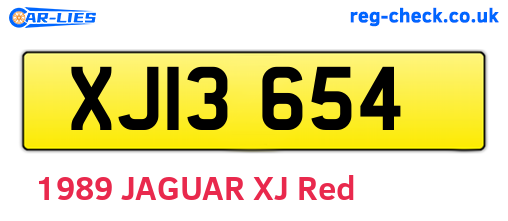 XJI3654 are the vehicle registration plates.
