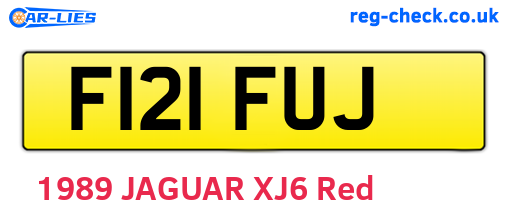 F121FUJ are the vehicle registration plates.