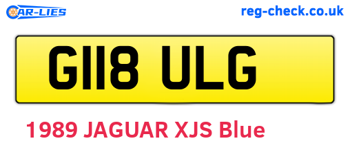 G118ULG are the vehicle registration plates.