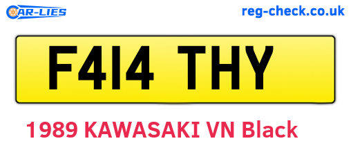 F414THY are the vehicle registration plates.
